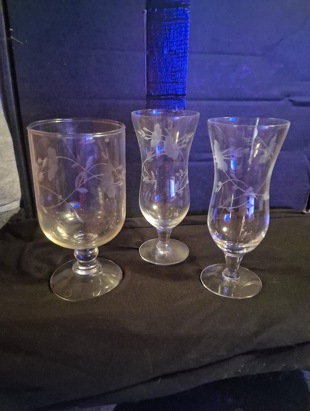 Princess House Crystal Goblet And Parfait/Daiquiri Glasses (3 pcs.)